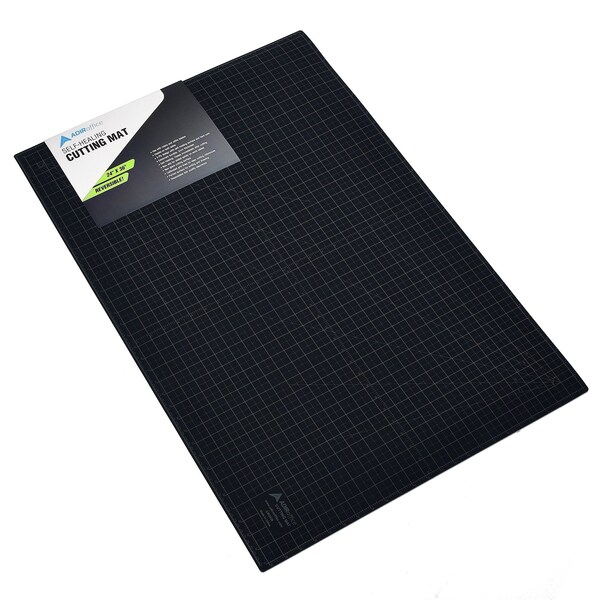Adiroffice Self-Healing 5-Ply Double-Sided Craft Cutting Mat, Green Black ADICM2436-MK - main